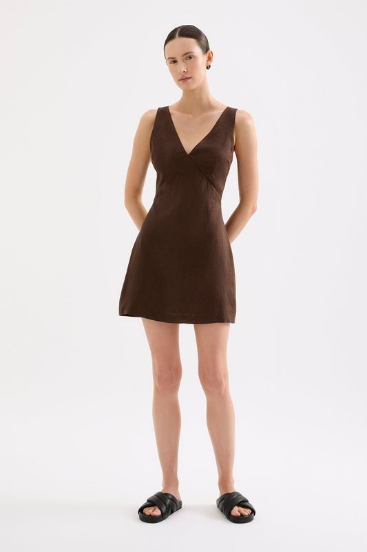 BLAIR LINEN MINI DRESS