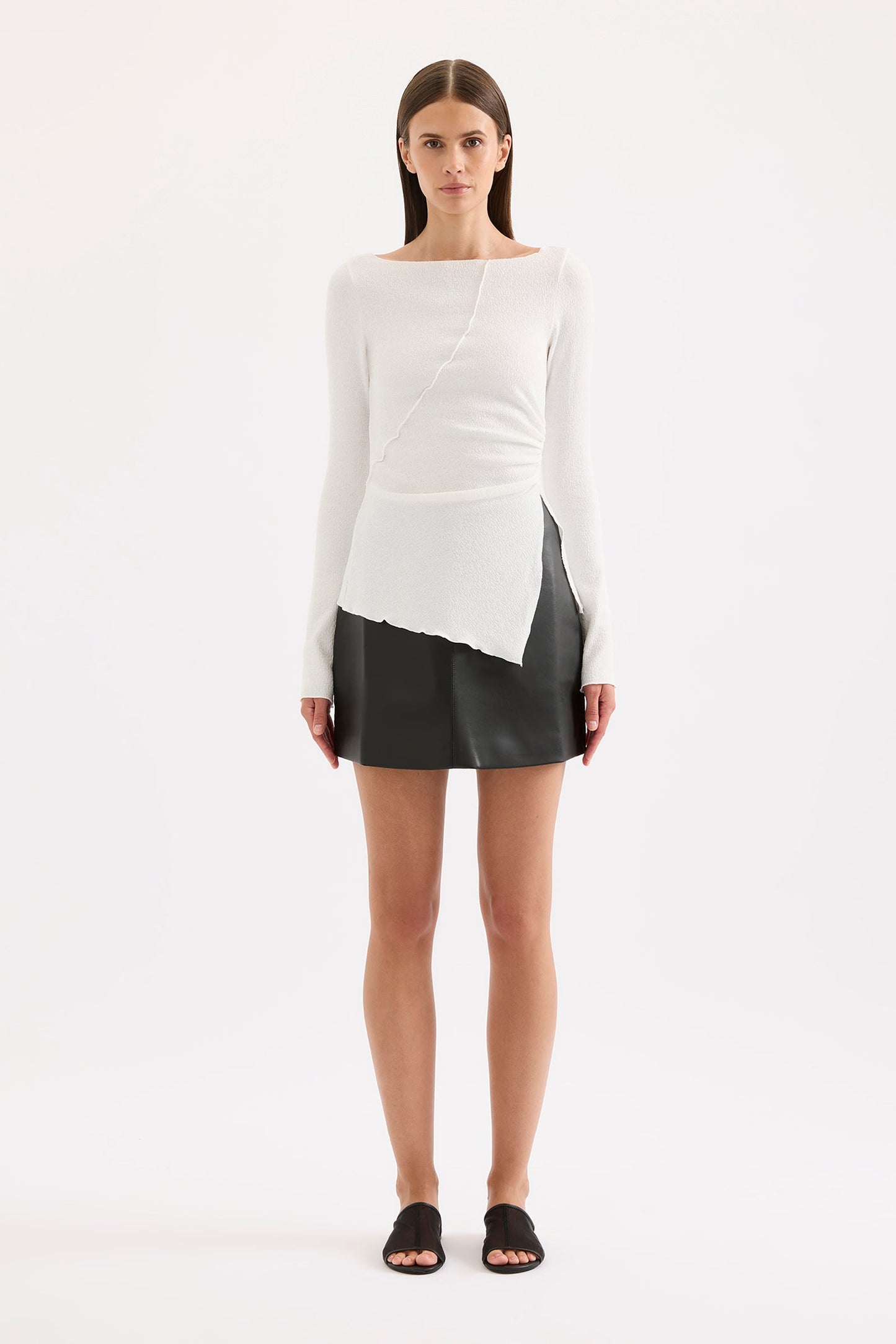 BEAUMONT VEGAN LEATHER MINI SKIRT