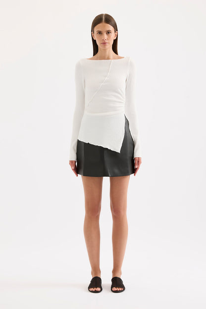 BEAUMONT VEGAN LEATHER MINI SKIRT
