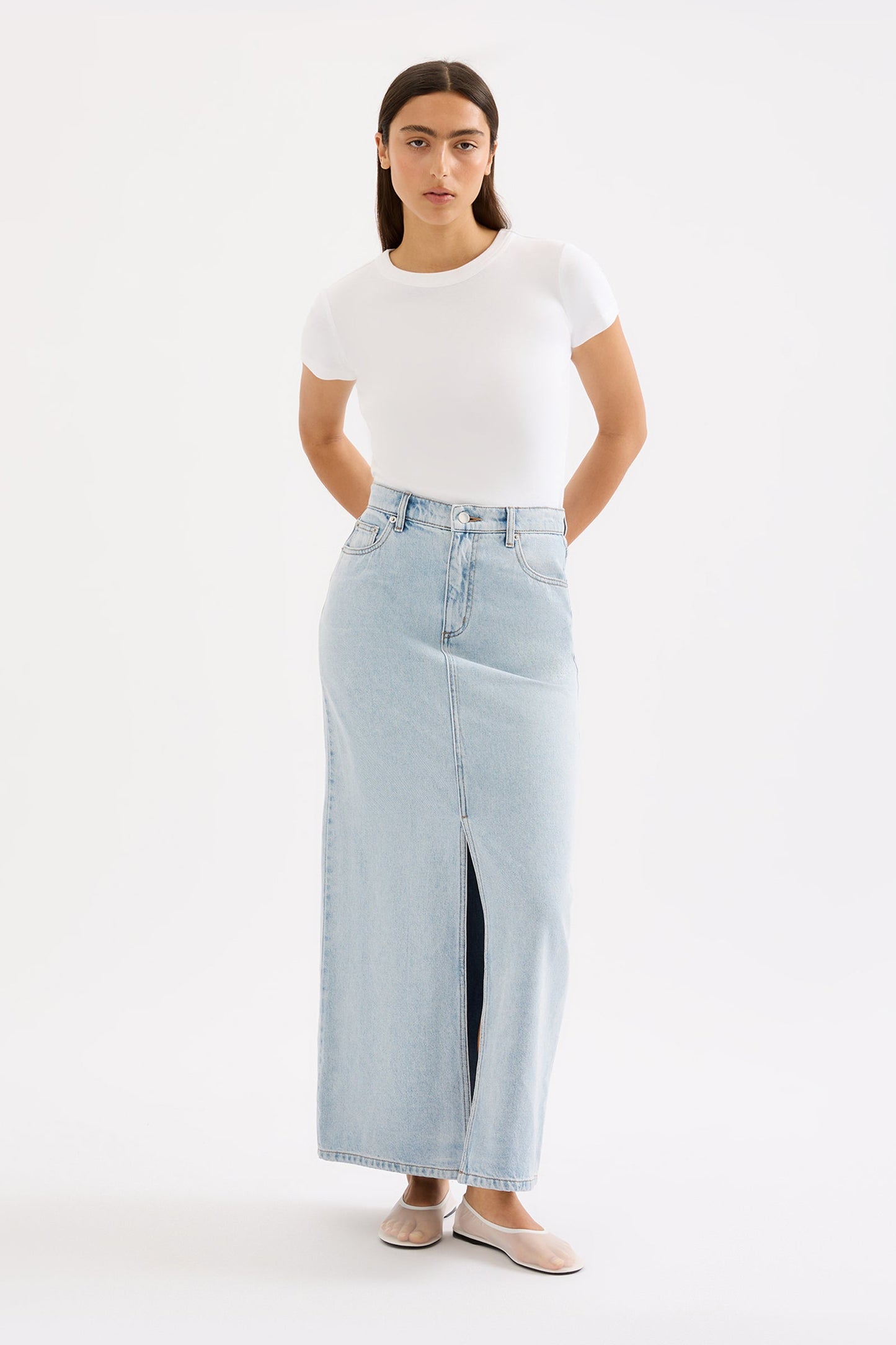 SIA DENIM MAXI SKIRT