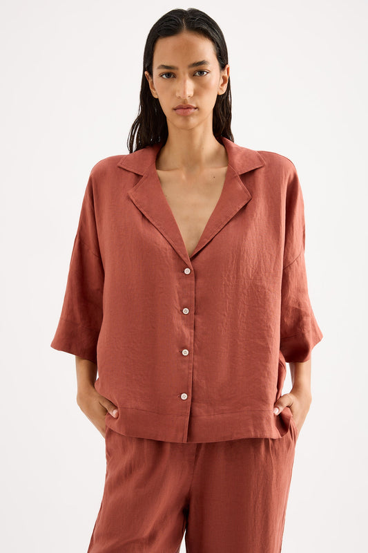 LOUNGE LINEN SHIRT