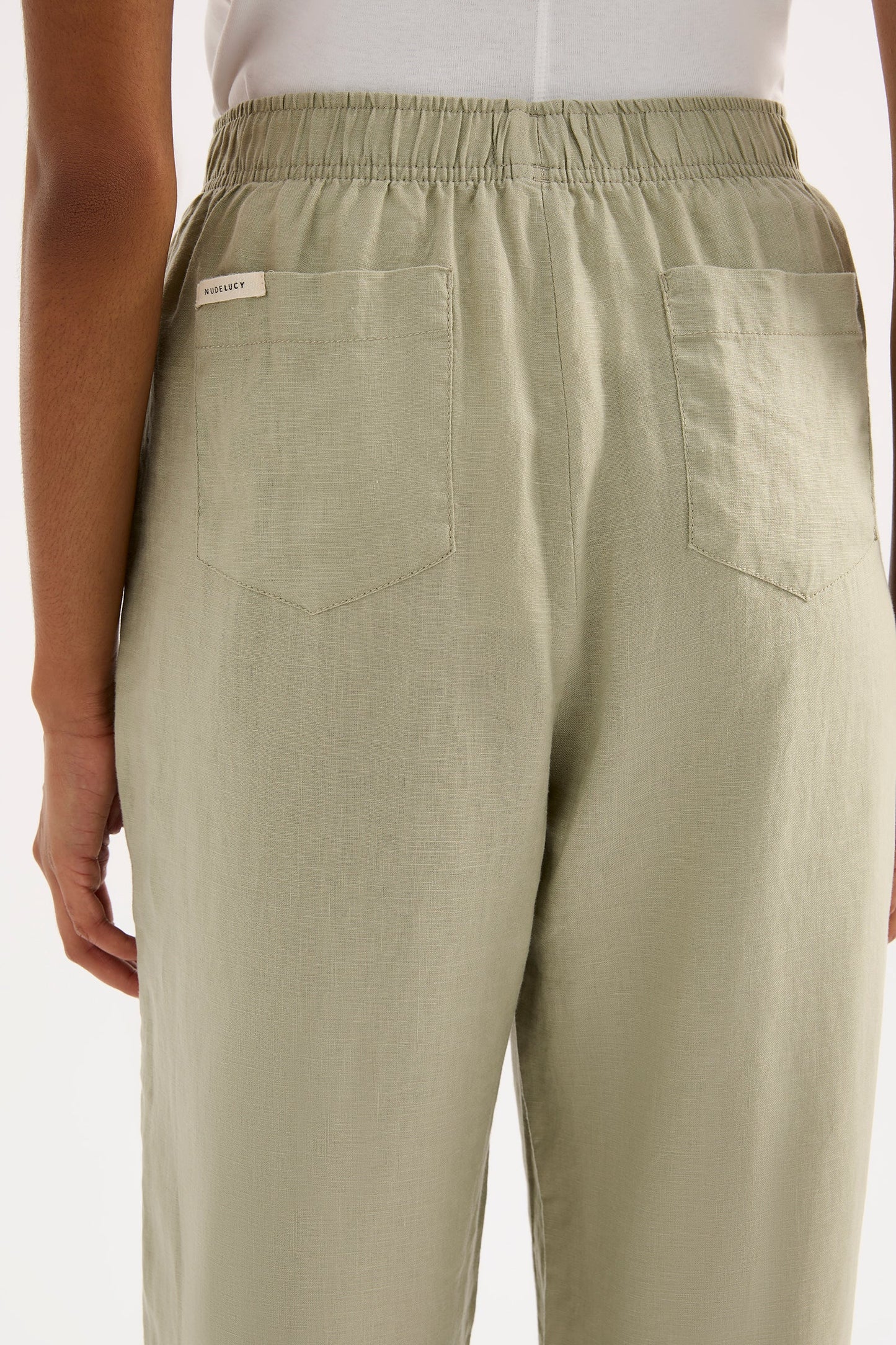 LOUNGE LINEN CROP PANT