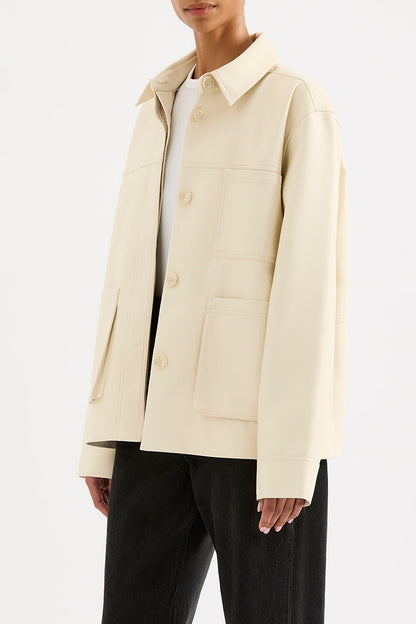 TELSEY FAUX LEATHER JACKET