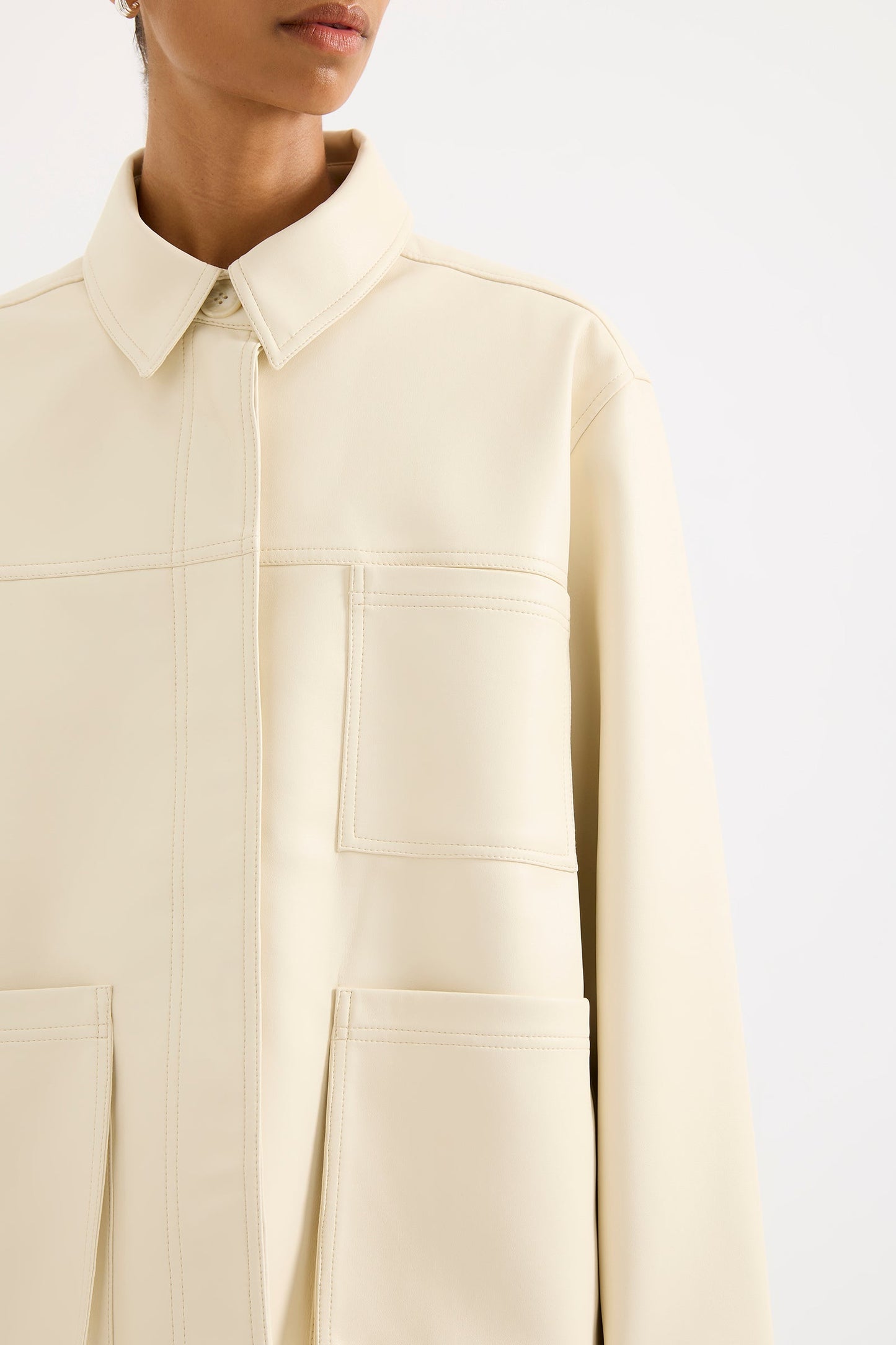 TELSEY FAUX LEATHER JACKET