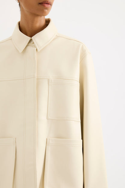 TELSEY FAUX LEATHER JACKET