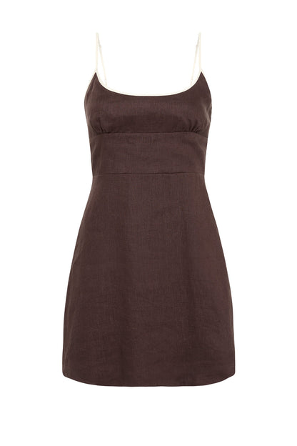 BRIA LINEN MINI DRESS
