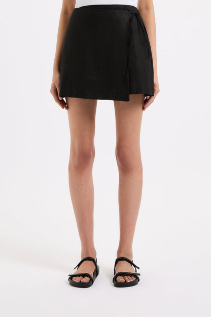 SIBYL LINEN WRAP SKIRT