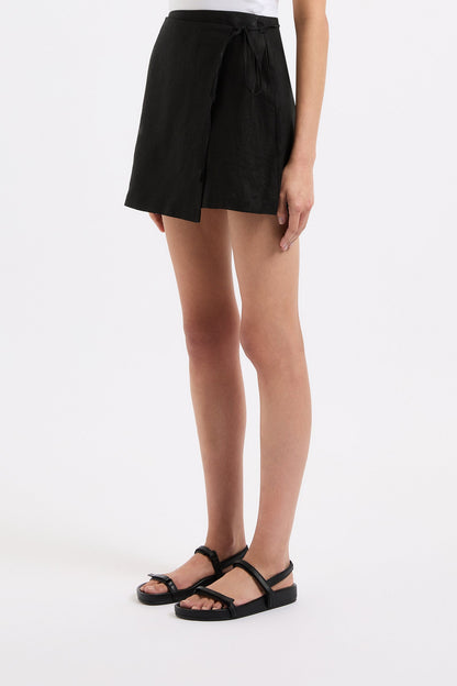 SIBYL LINEN WRAP SKIRT