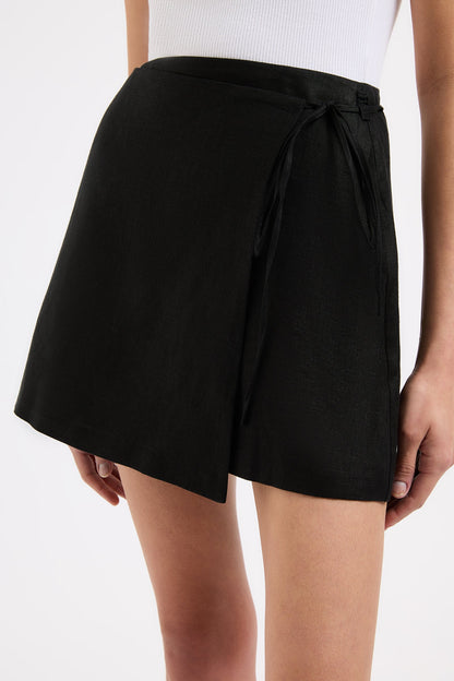 SIBYL LINEN WRAP SKIRT