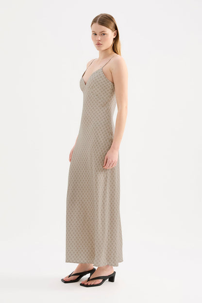 COSMOS CUPRO SLIP DRESS