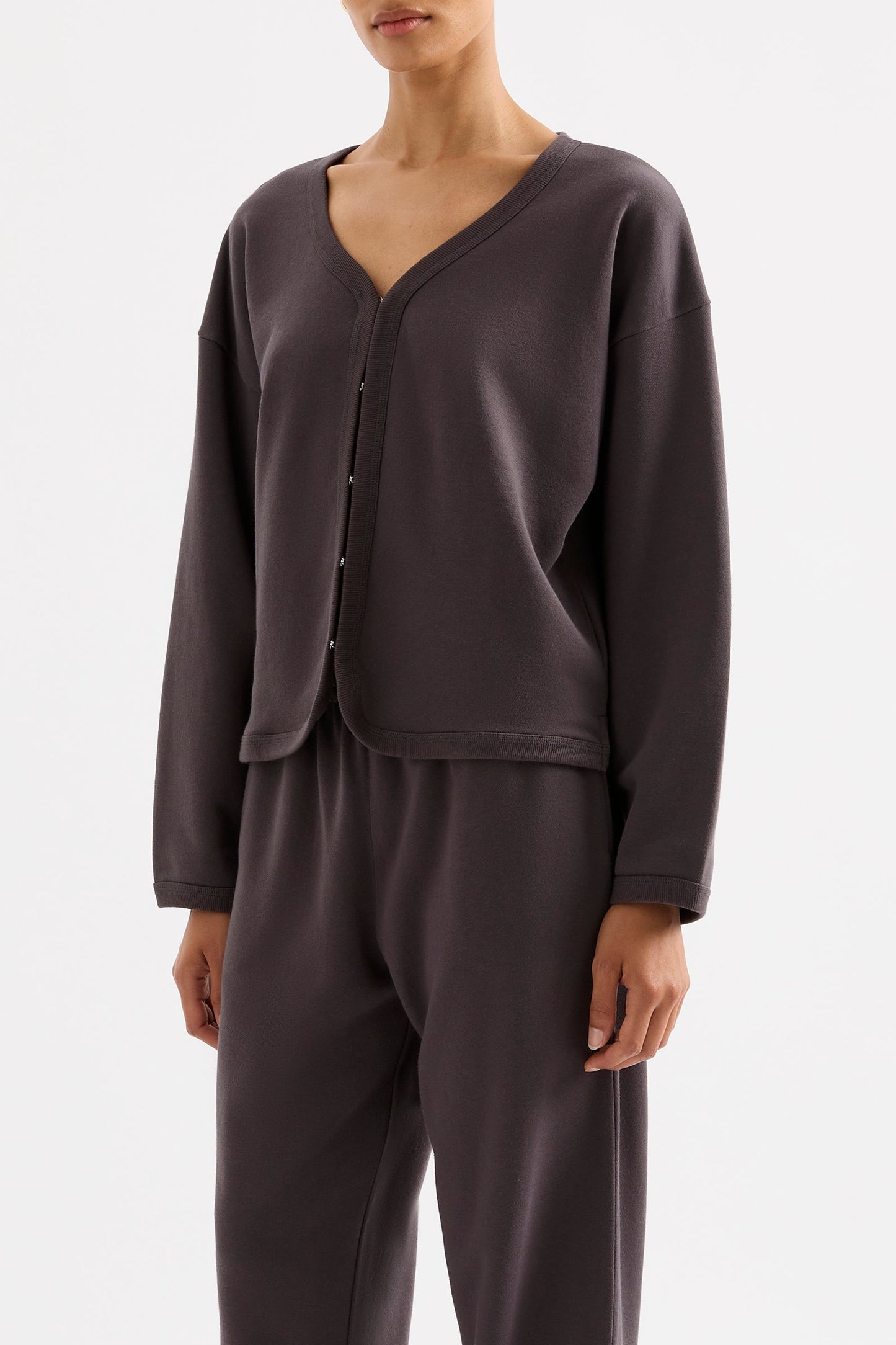 LOUNGE FLEECE CARDIGAN