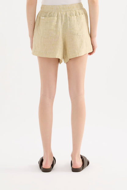 LOUNGE STRIPE LINEN SHORT