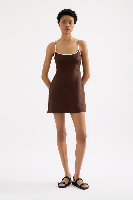 BRIA LINEN MINI DRESS
