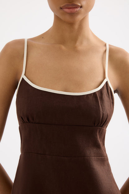 BRIA LINEN MINI DRESS