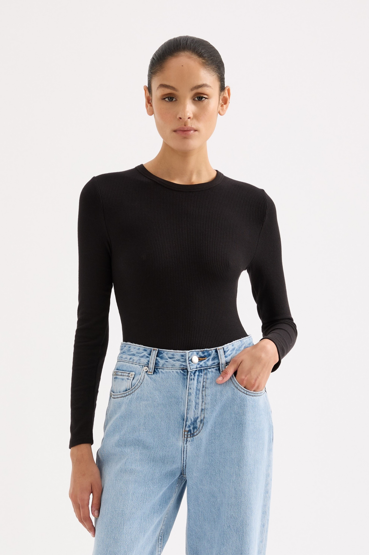ORGANIC RIB LS TEE